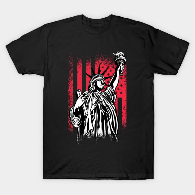 STATUE OF LIBERTY USA T-Shirt by LR_Collections